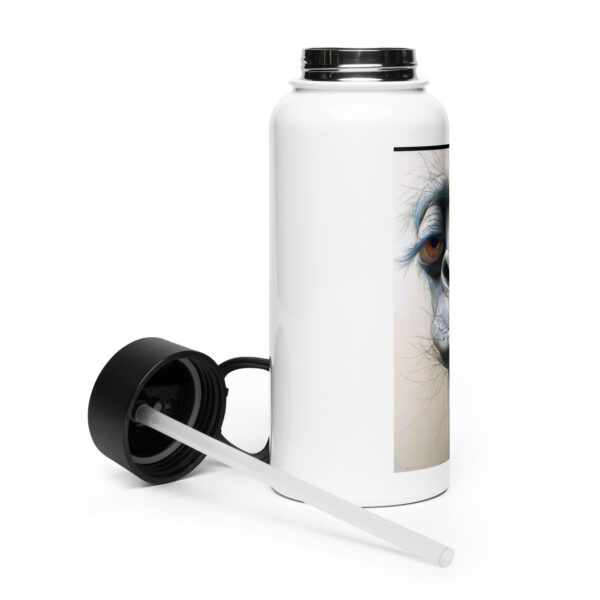 Stainless steel water bottle with a straw lid - Image 4